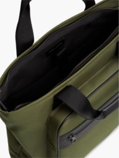 Textile Crossbody Tote Bag — Khaki 4