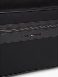 Textile Crossbody Messenger Bag — Black 4