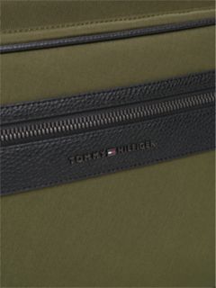Textile Crossbody Messenger Bag — Khaki 5