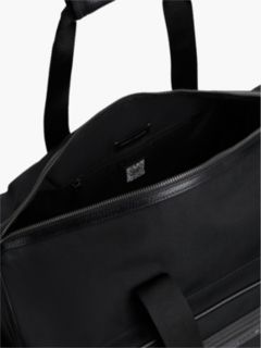 Logo Mixed Texture Duffel Bag — Black 5