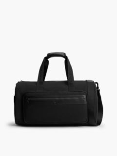 Logo Mixed Texture Duffel Bag — Black 1
