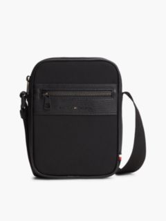 Water Resistant Mini Crossbody Reporter Bag — Black 1