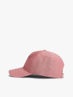 Hilfiger Flag Embroidery Chambray Baseball Cap — Pink 3