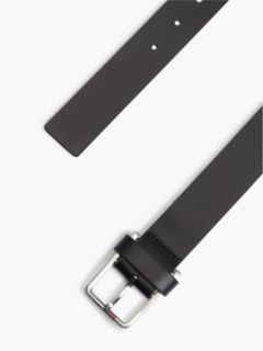 Austin Leather Rectangular Buckle Belt — Black 2
