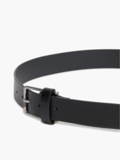 Austin Leather Rectangular Buckle Belt — Black 3