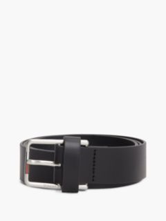 Austin Leather Rectangular Buckle Belt — Black 6