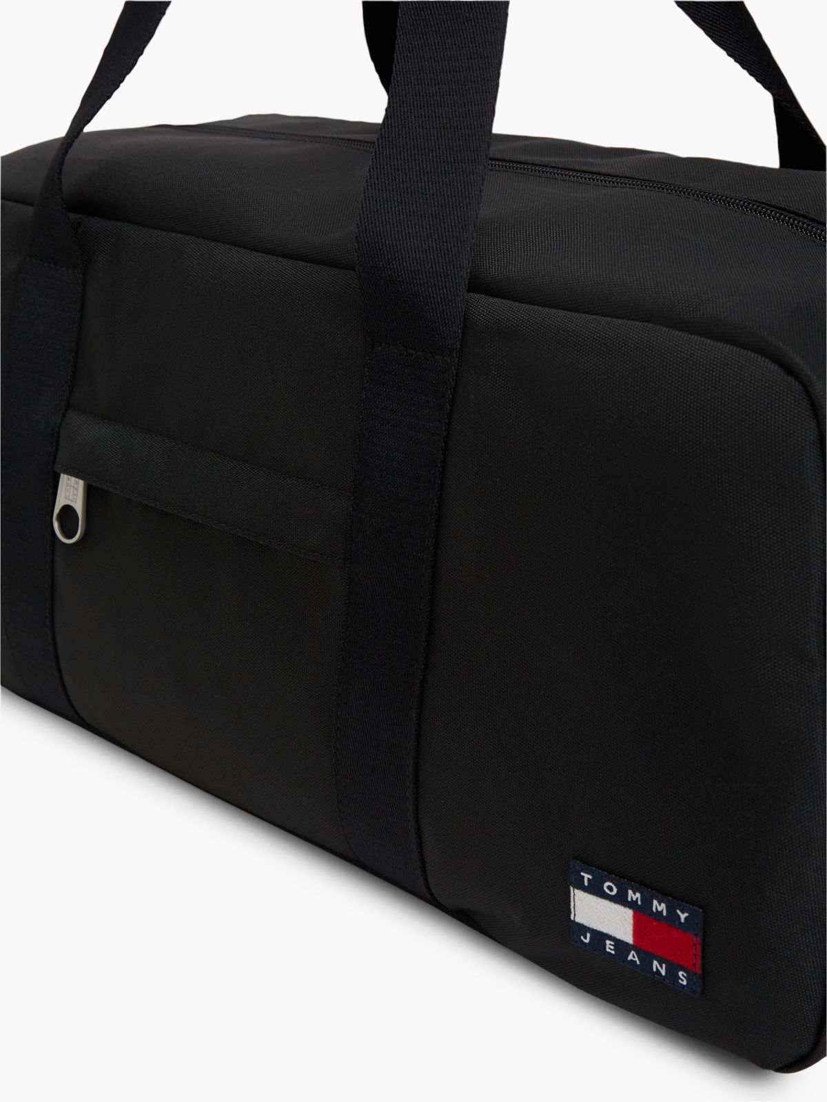 Essential Repeat Logo Textile Duffel Bag — Black
