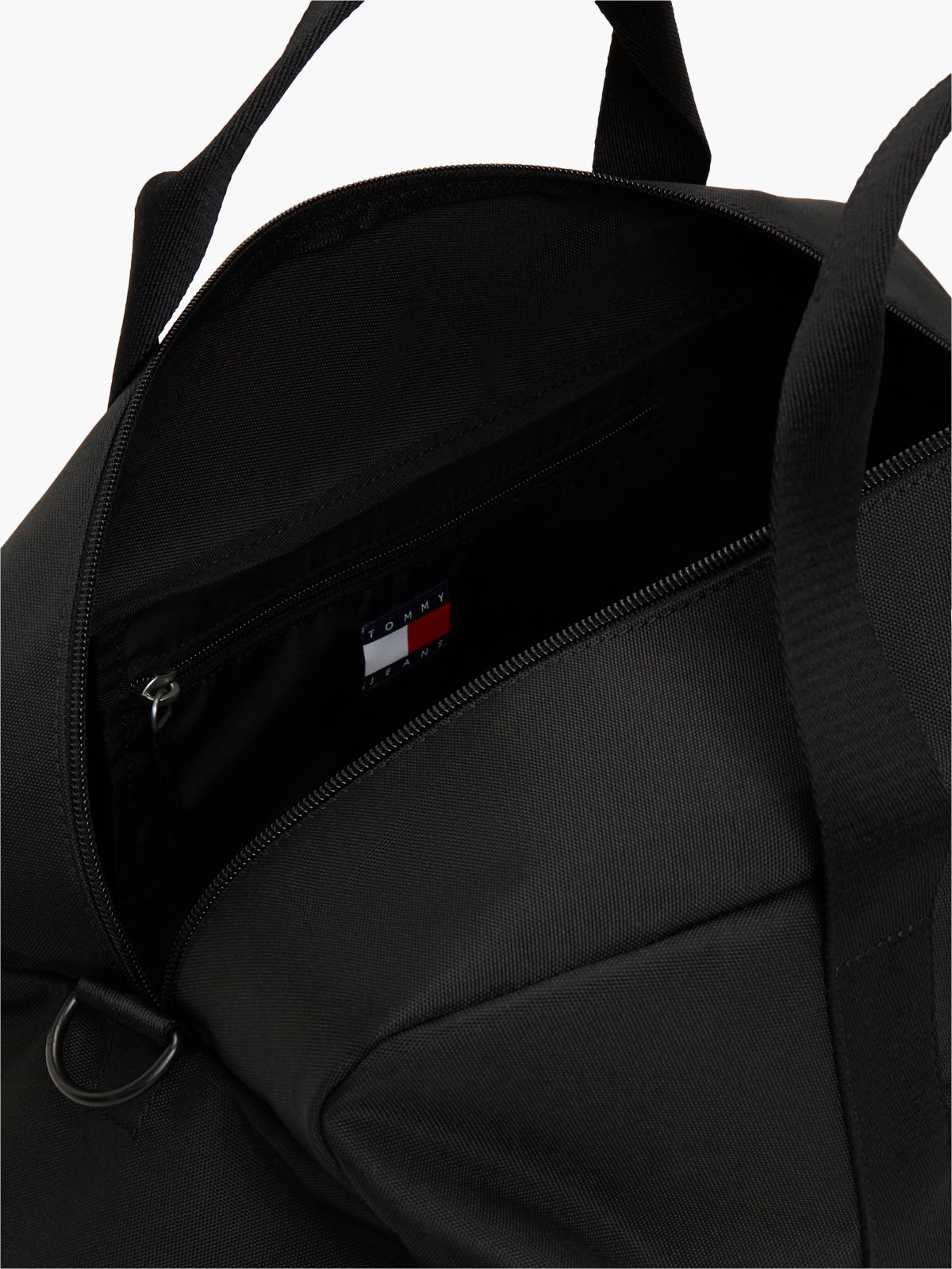 Essential Repeat Logo Textile Duffel Bag — Black