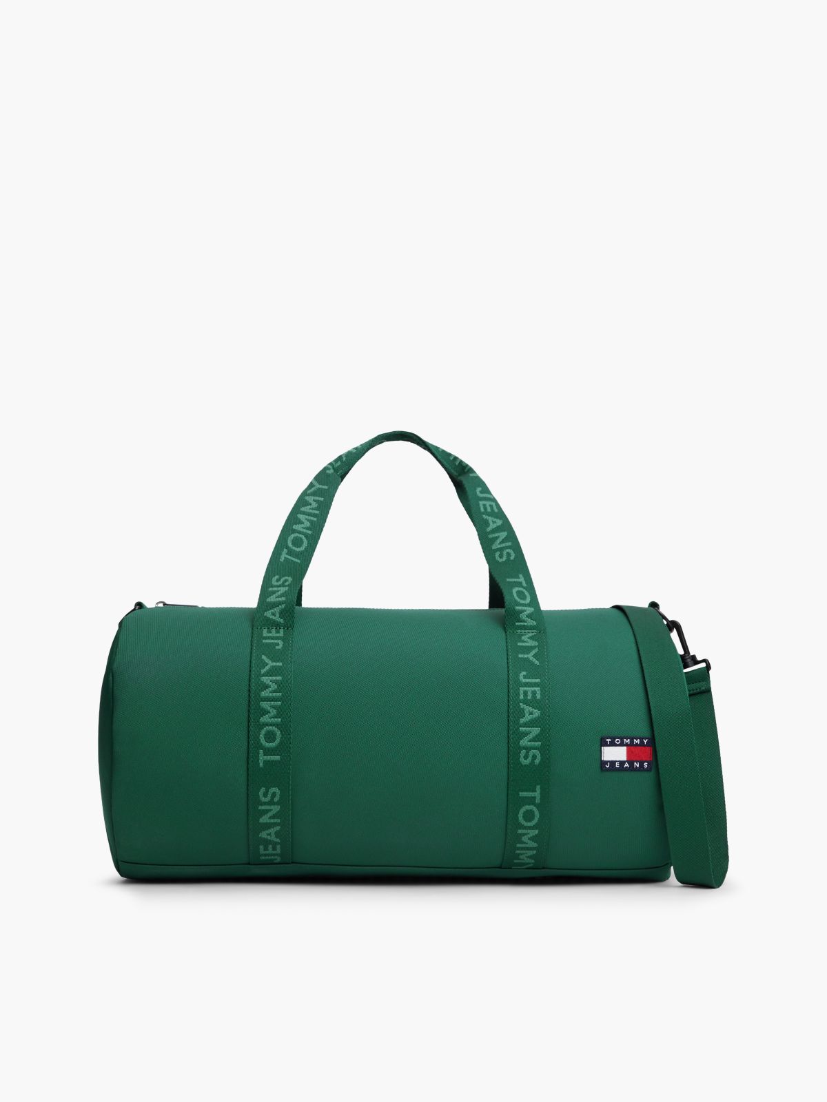 Essential Repeat Logo Textile Duffel Bag — Green