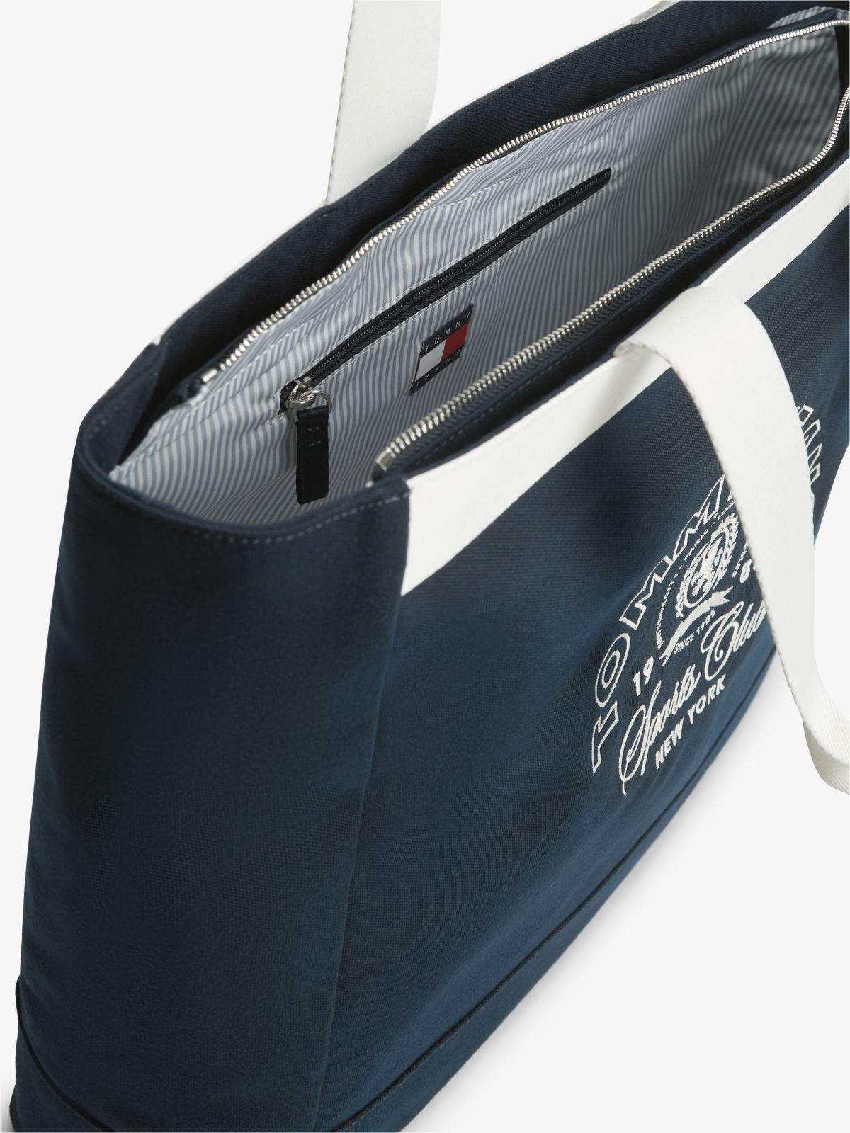 Logo Embroidery Tote Bag — Blue