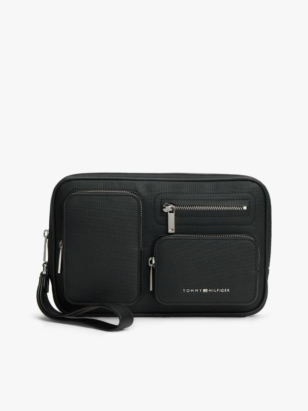 Modern Business Multi Pocket Pouch — Black