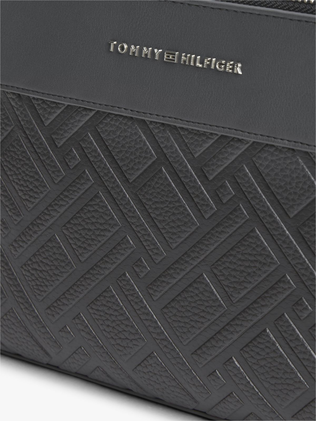 Modern Flag Embossed Pouch — Grey