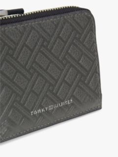 Modern Leather Zip-Around Wallet — Grey 4