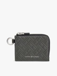 Modern Leather Zip-Around Wallet — Grey 1