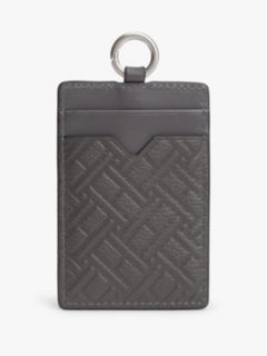 Modern Flag Leather Card Holder — Grey 2