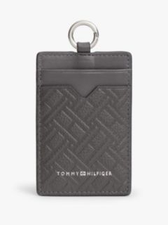 Modern Flag Leather Card Holder — Grey 1