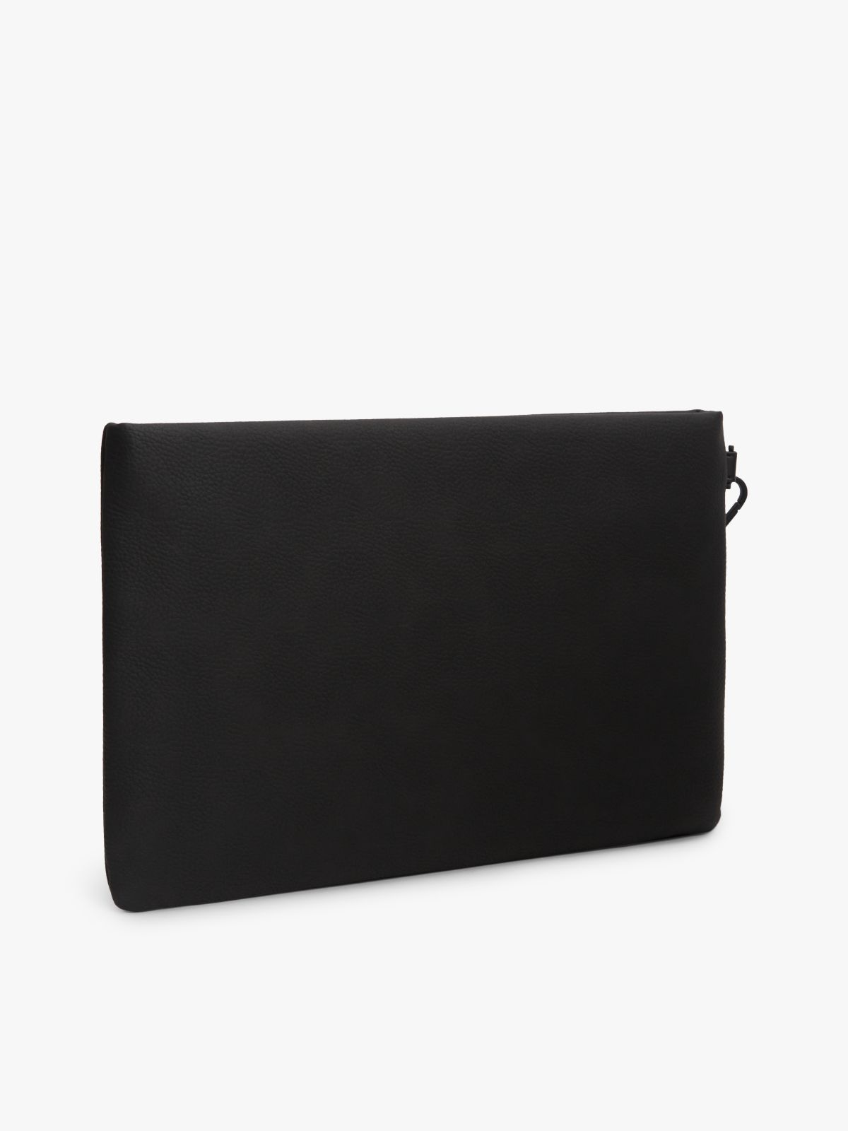 Tonal Metal Logo Pouch — Black