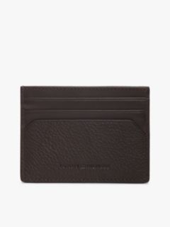 Leather Signature Plaque Card Holder — Brown 2