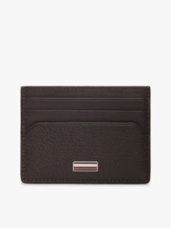Leather Signature Plaque Card Holder — Brown 1