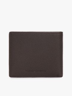Leather Signature Plaque Bifold Wallet — Brown 2