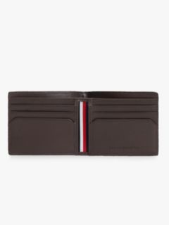 Leather Signature Plaque Bifold Wallet — Brown 3