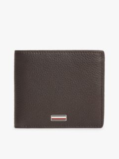 Credit Card And Coin Leather Bifold Wallet — Brown 1