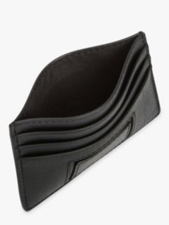 Leather Caviar Grain Card Holder — Black 3