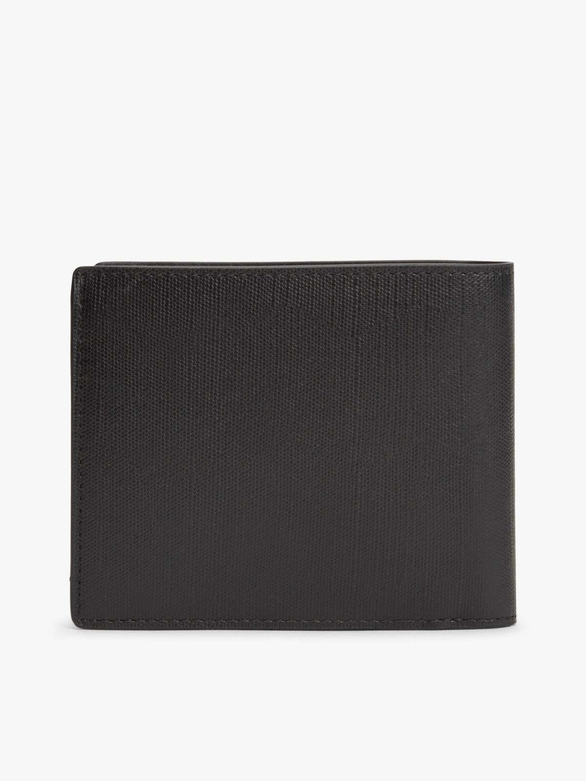 Leather Caviar Grain Bifold Wallet — Black