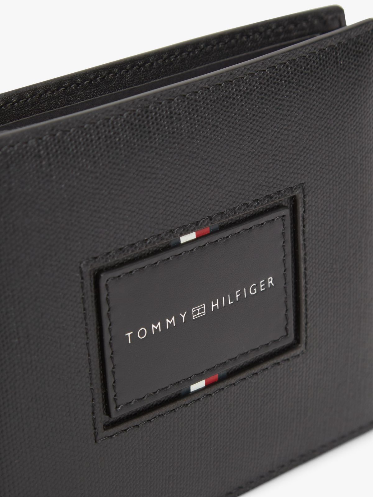 Leather Caviar Grain Bifold Wallet — Black