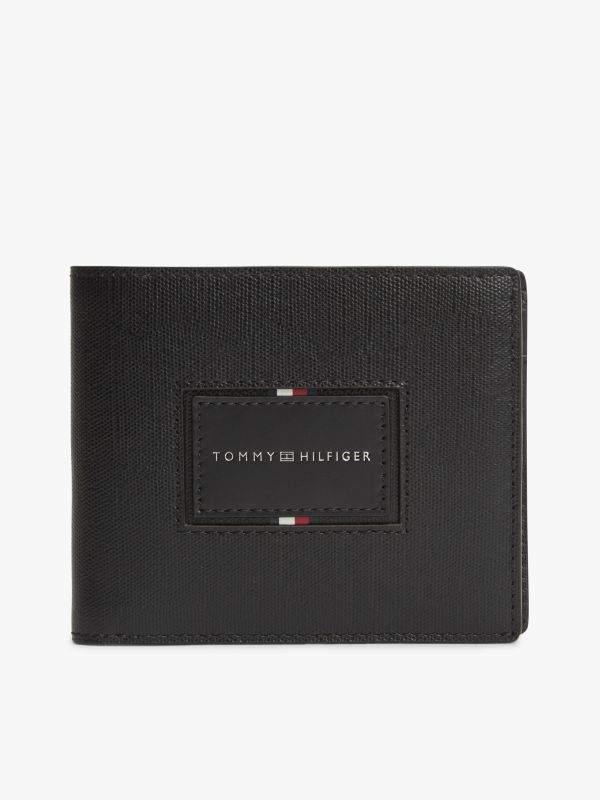 Leather Caviar Grain Bifold Wallet — Black