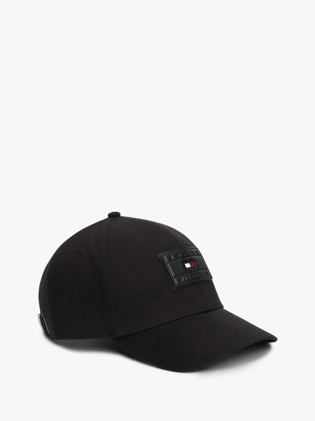 Hilfiger Flag Patch Gabardine Baseball Cap — Black