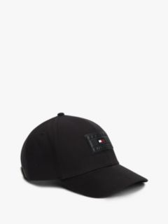 Hilfiger Flag Patch Gabardine Baseball Cap — Black 1