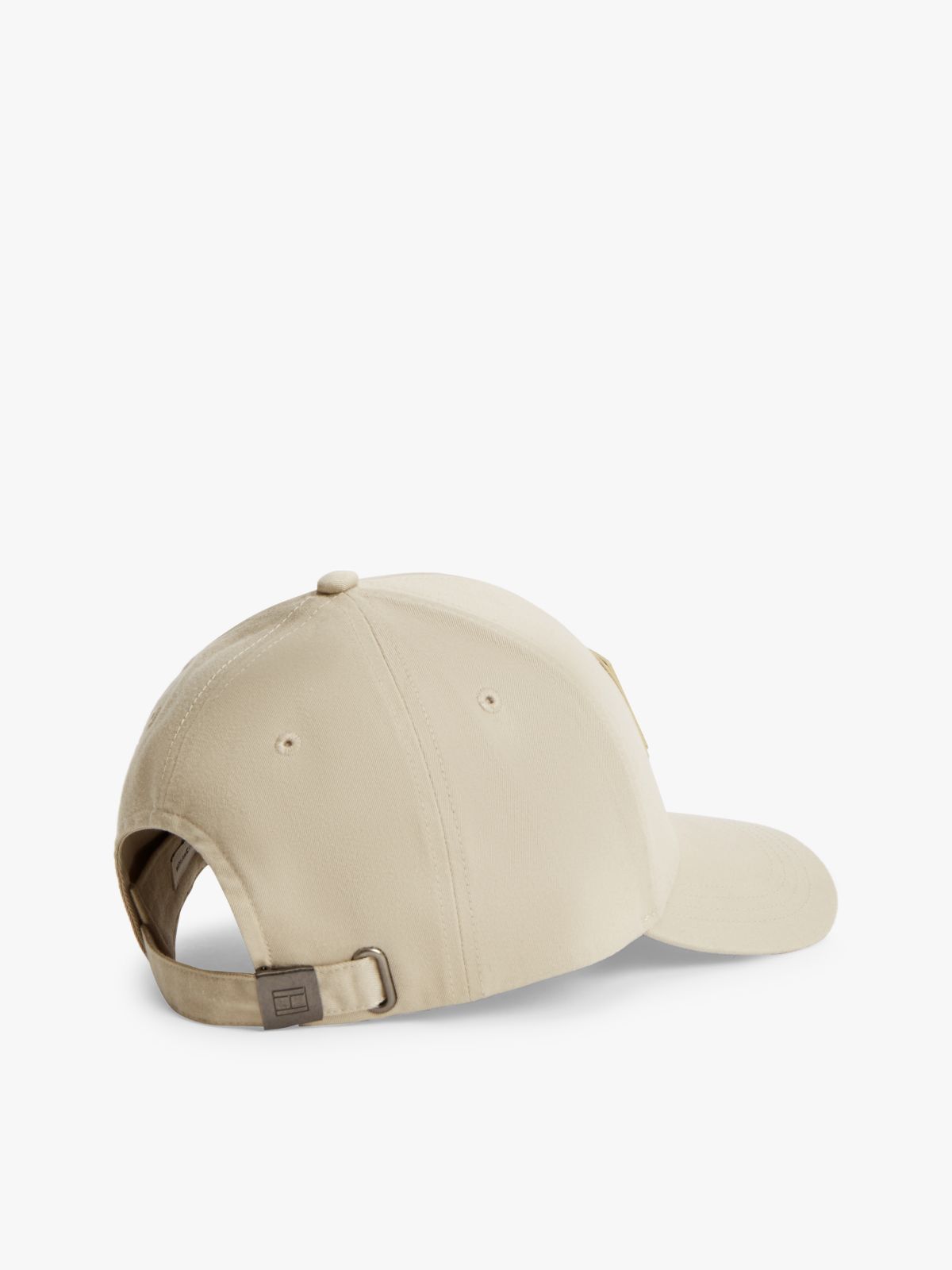 Hilfiger Flag Patch Gabardine Baseball Cap — Beige