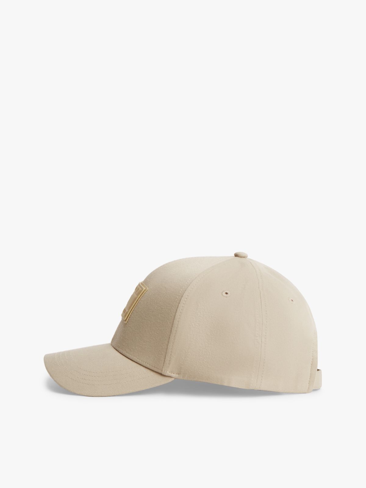 Hilfiger Flag Patch Gabardine Baseball Cap — Beige