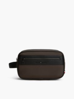 Water Resistant Zip Washbag — Brown 1