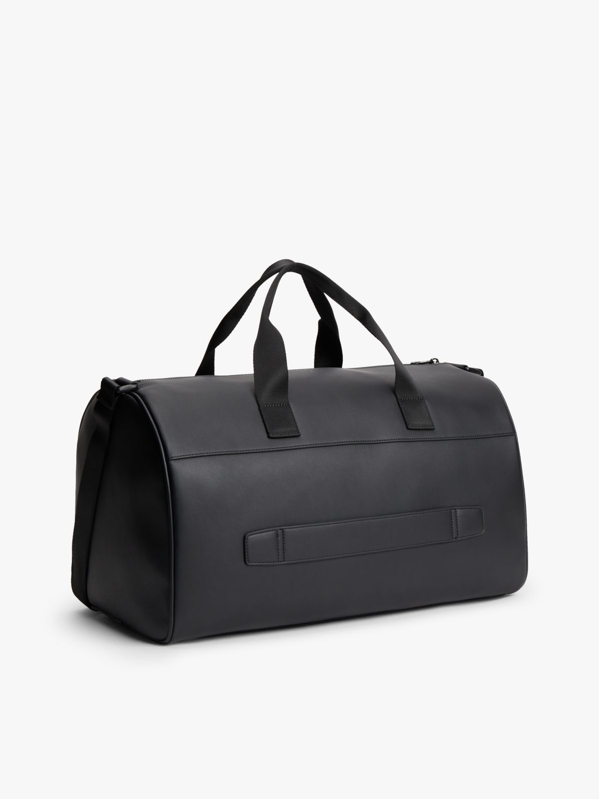 Metallic Logo Signature Tape Duffel Bag — Black