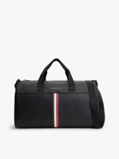 Metallic Logo Signature Tape Duffel Bag — Black 1