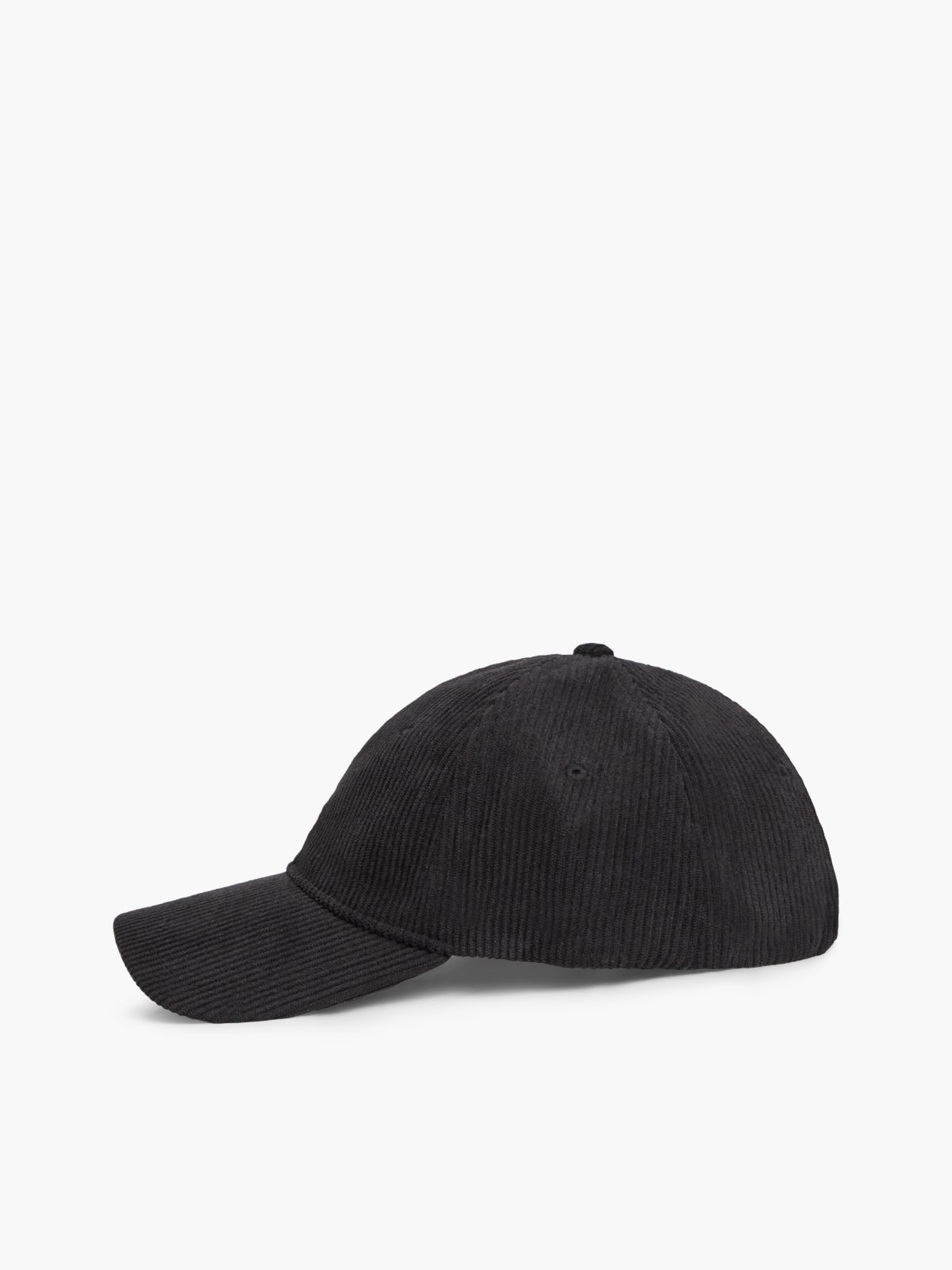 Hilfiger Flag Corduroy Baseball Cap — Black