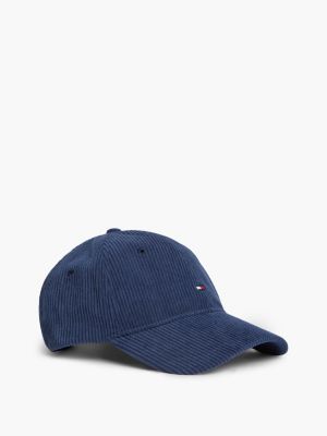 blue hilfiger flag corduroy baseball cap for men tommy hilfiger