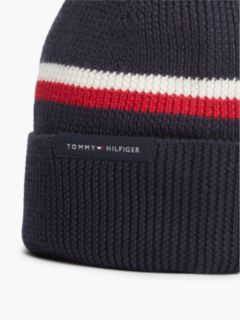 Wool Blend Global Stripe Beanie — Blue 3