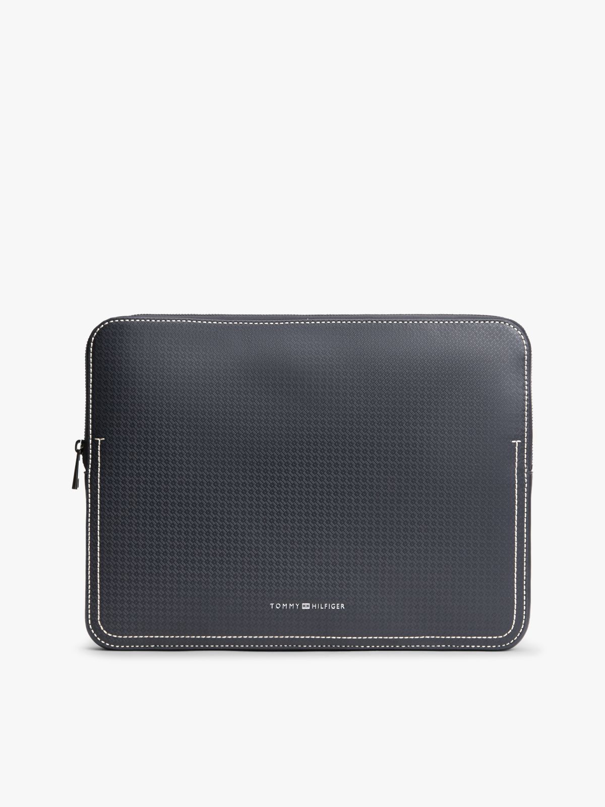 Textured Micro Flag Laptop Pouch — Blue