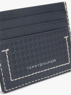 Embossed Flag Leather Credit Card Holder — Blue 4