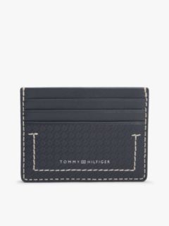 Embossed Flag Leather Credit Card Holder — Blue 1