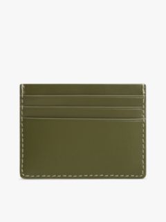 Embossed Flag Leather Credit Card Holder — Green 2
