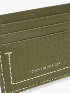 Embossed Flag Leather Credit Card Holder — Green 4