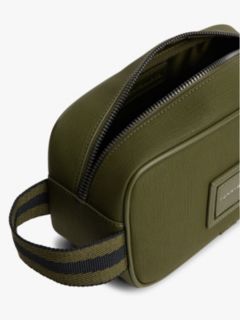 Textile Logo Patch Washbag — Green 3