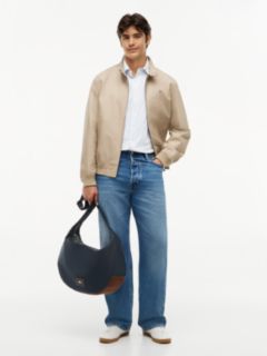 Heritage Logo Patch Slouch Crossbody Bag — Blue 2
