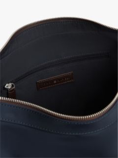 Heritage Logo Patch Slouch Crossbody Bag — Blue 4