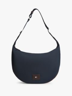 Heritage Logo Patch Slouch Crossbody Bag — Blue 1