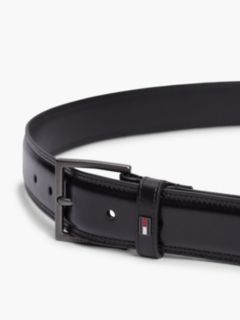 Leather TH Business Topstitch Belt — Black 4
